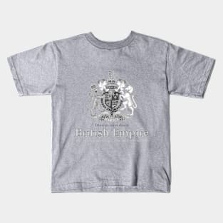 British Empire - black and white coat of arms Kids T-Shirt